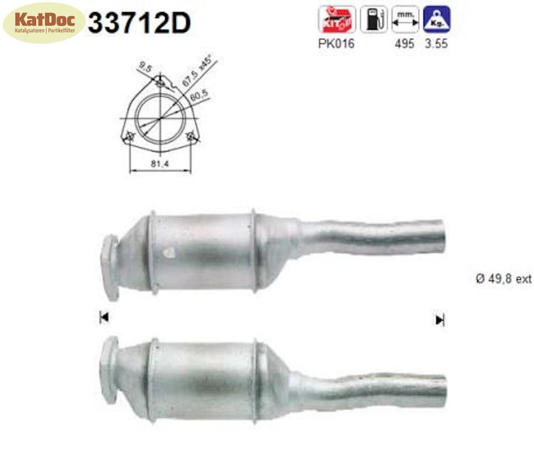 Katalysator Ford, Seat, VW, 1.9 D/TD/TDI/SDI/GTD, Diesel, Euro 1&2 - KatDoc
