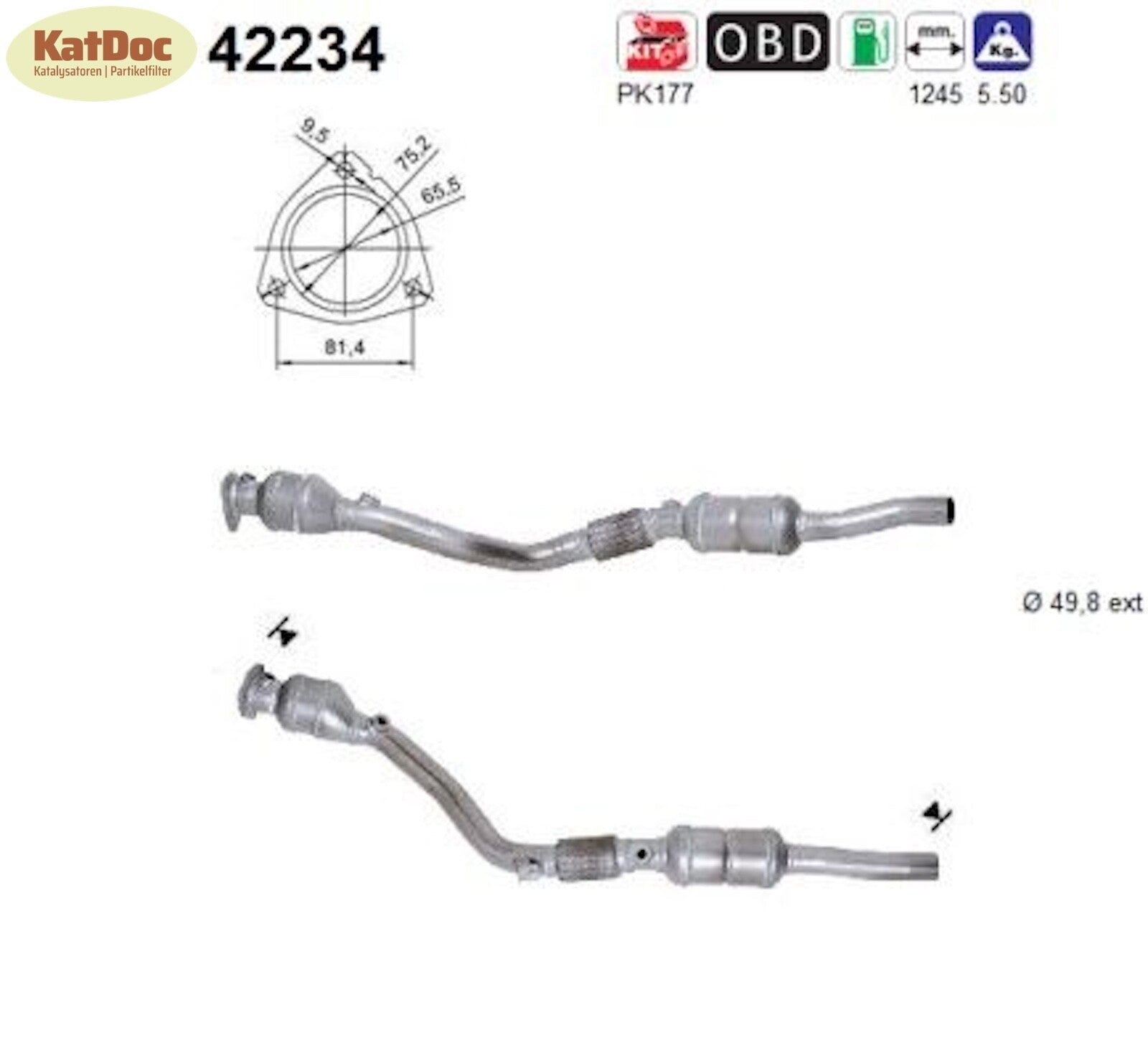 Katalysator Audi A6 C5, 3.0, 160/162kW, Automatik, links, Euro 3 - KatDoc