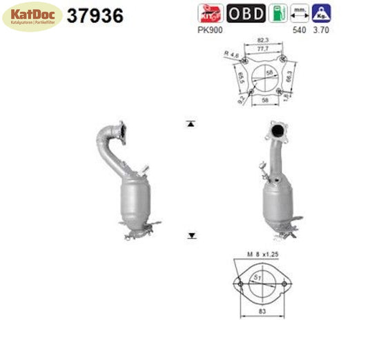 Katalysator Audi A3,Seat Toledo/Altea XL,VW Passat B6/Jetta/Golf 5/EOS, Euro 4 - KatDoc