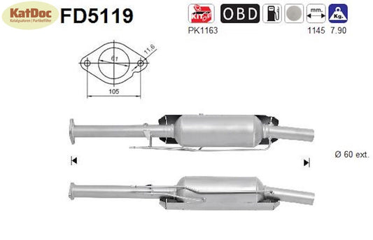 Ruß - Partikelfilter für Ford C - Max/Focus/Grand C - Max, 2.0 TDCi, Euro 5 - KatDoc