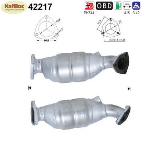 Katalysator Audi A4/A6,Skoda Superb 1,VW Passat, 1.8 T, 110/120/125kW,Euro 3 - KatDoc