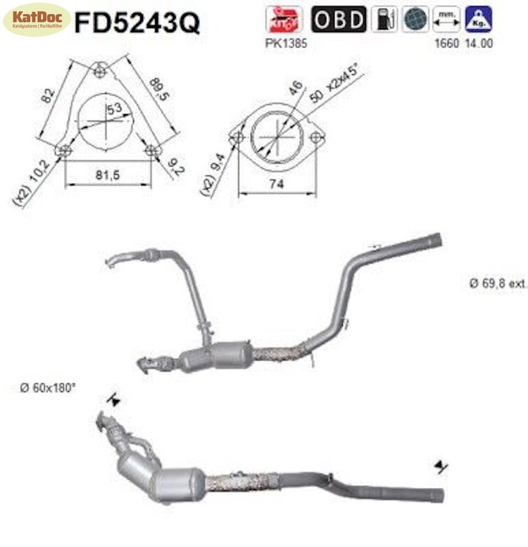 Ruß - Partikelfilter Land Rover, Range Rover/Sport, 3.0, 4x4, Silizium, Euro 5 - KatDoc