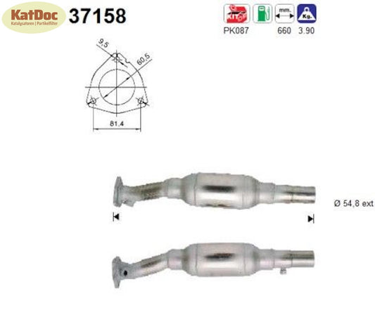 Katalysator für VW Golf 3/Passat B3/Vento, 2.0, 85/110kW, Euro 1&2 - KatDoc