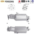 Ruß - Partikelfilter für Audi A6, 2.0 TDI, 100/120/125kW, Silizium, Euro 5 - KatDoc