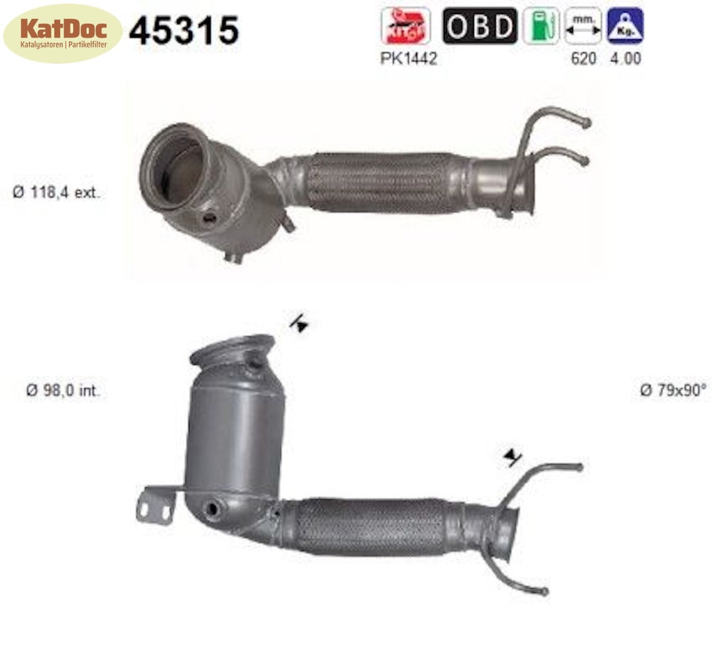 Katalysator BMW 2er, MINI Countryman, 1.5, 162/165kW, Euro 6 - KatDoc