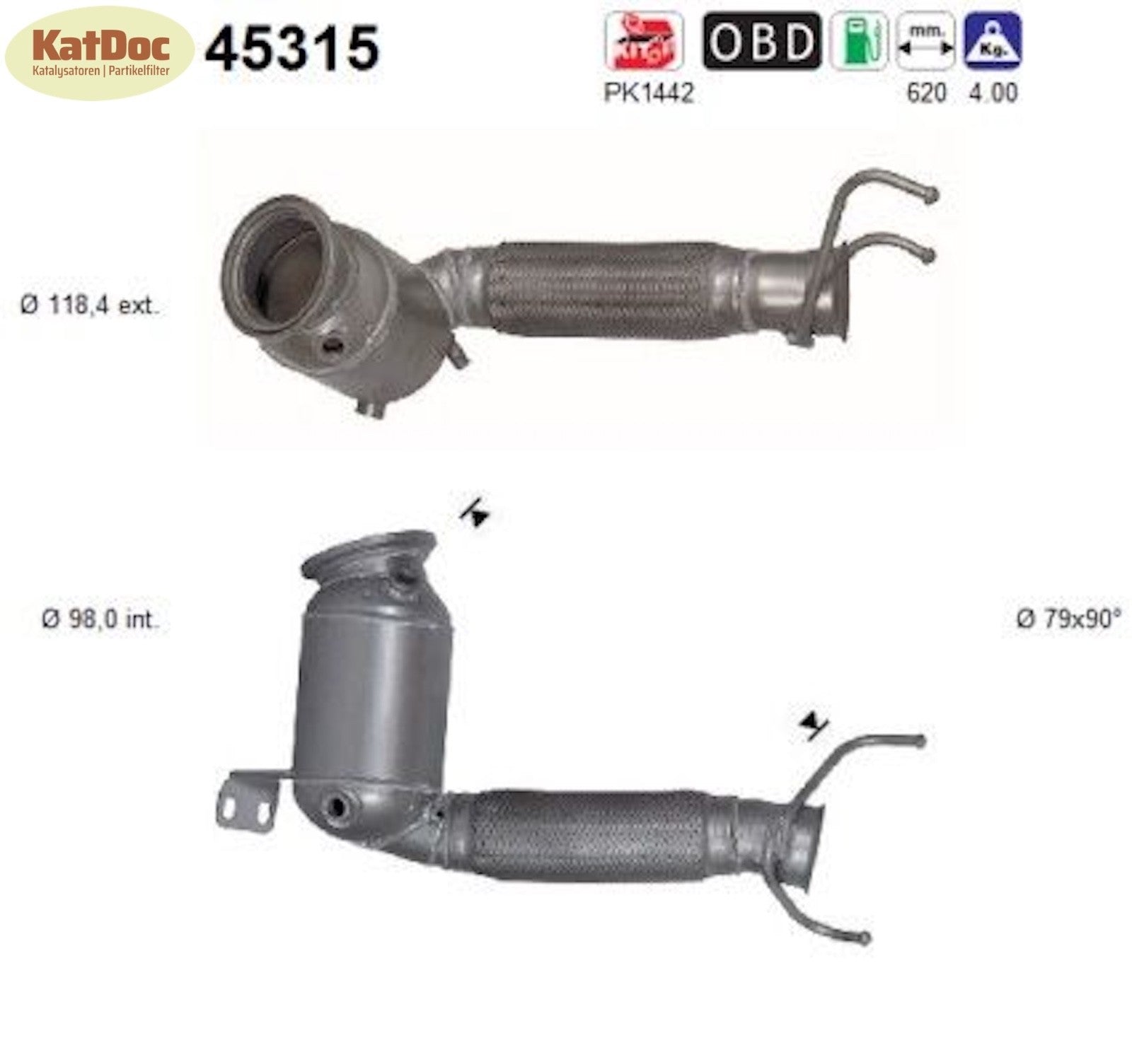 Katalysator BMW 2er, MINI Countryman, 1.5, 162/165kW, Euro 6 - KatDoc
