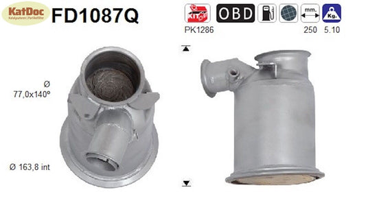 Ruß - Partikelfilter Audi A3,Seat Leon,Skoda Octavia, VW Golf 7, Silizium,Euro 5 - KatDoc