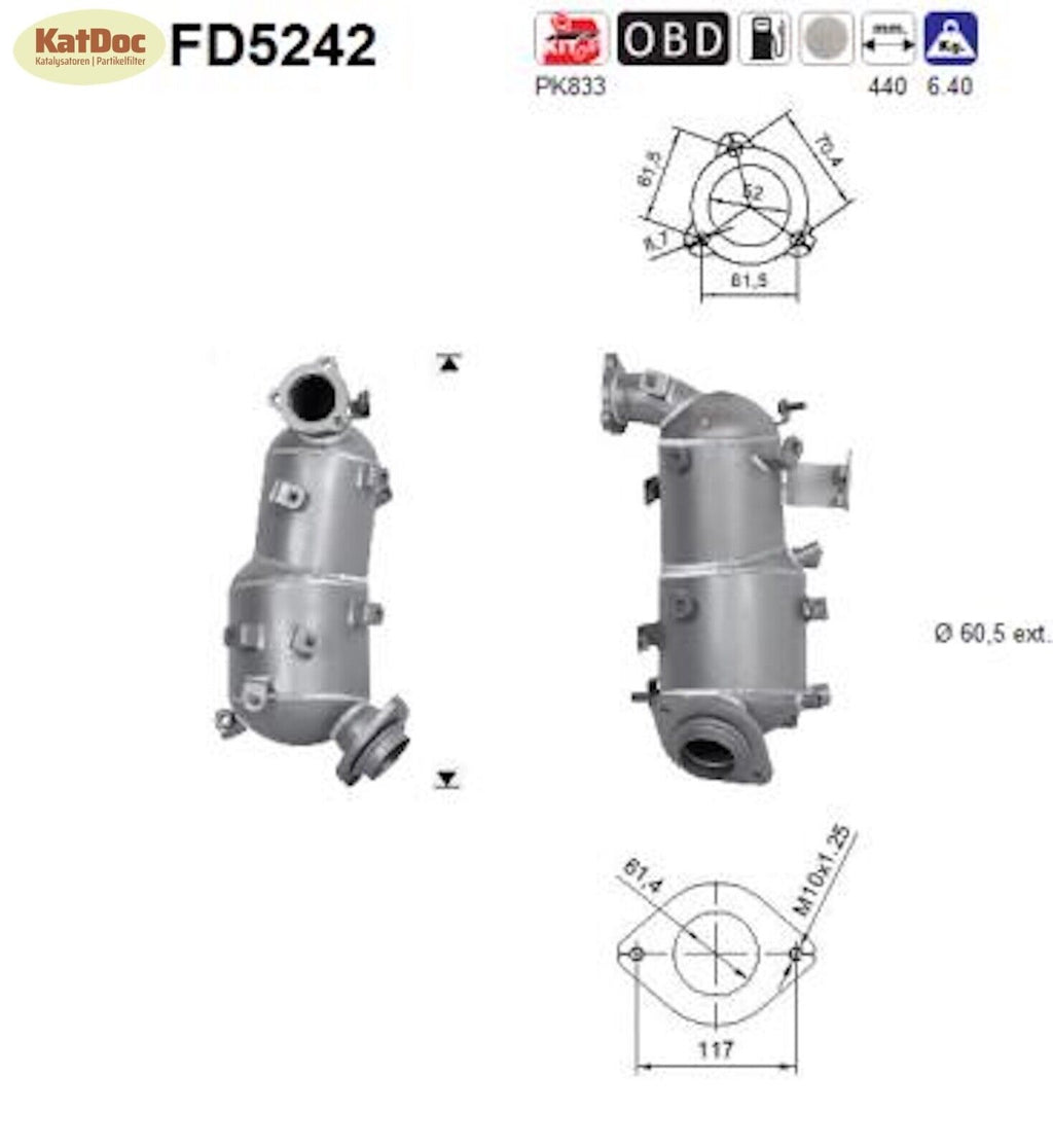 Ruß - Partikelfilter für Toyota RAV4, 2.2 D 4WD, Euro 5 - KatDoc