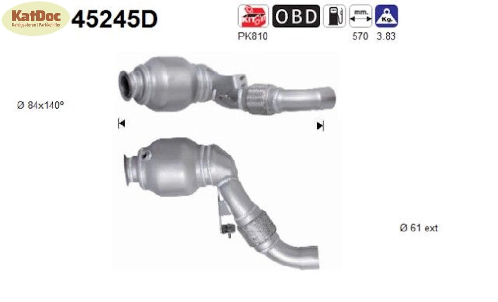Katalysator BMW 3er E90/91, 318/320d, 90/110/120kW, Euro 4 - KatDoc