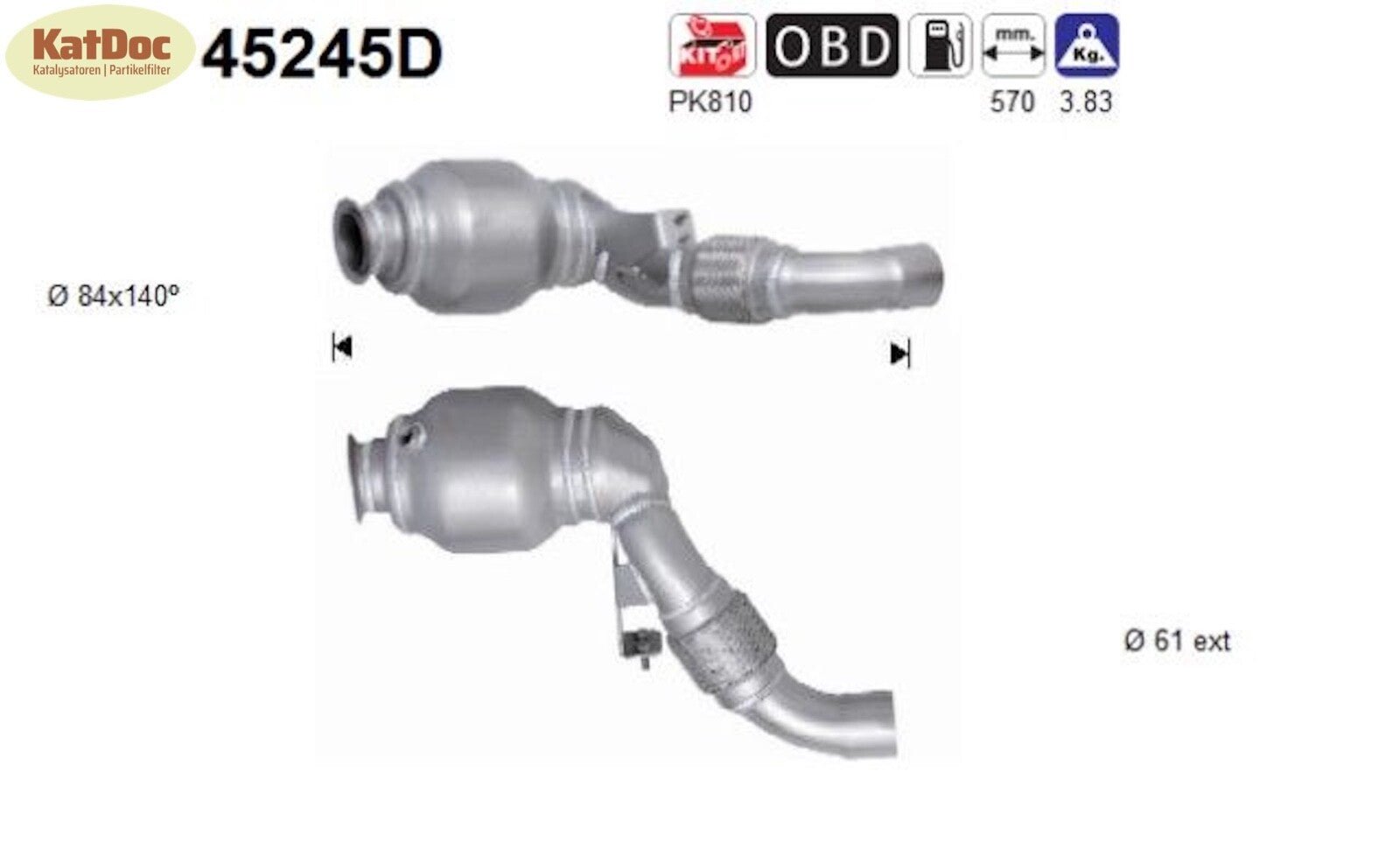 Katalysator BMW 3er E90/91, 318/320d, 90/110/120kW, Euro 4 - KatDoc