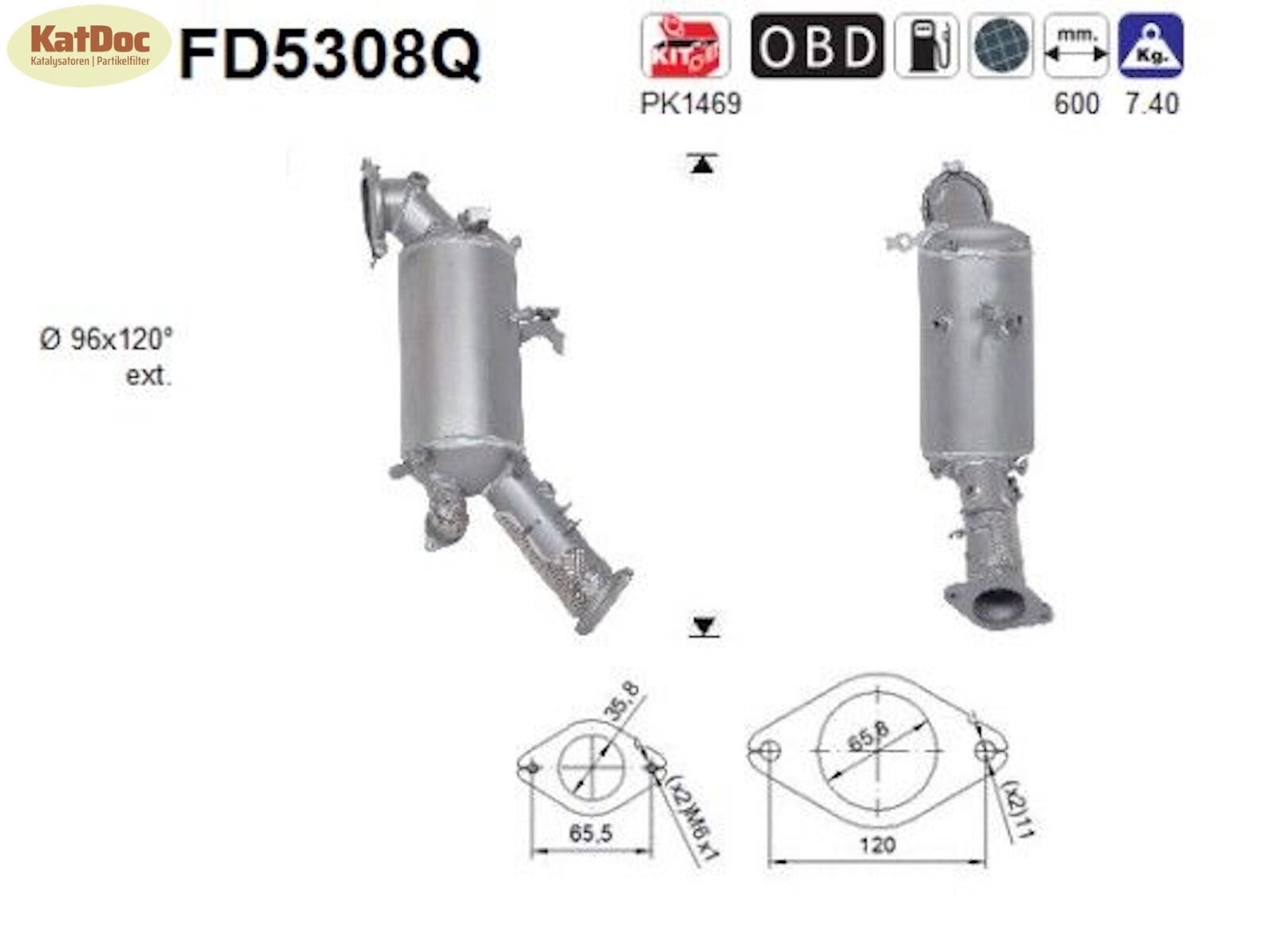 Ruß - Partikelfilter Jaguar F - Pace/XE/XF, Land Rover Discovery, Silizium, Euro 6 - KatDoc