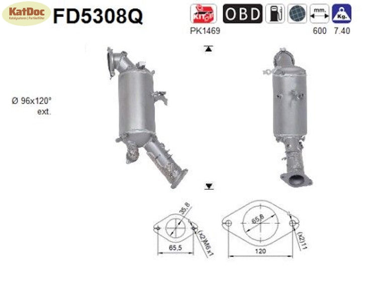 Ruß - Partikelfilter Jaguar F - Pace/XE/XF, Land Rover Discovery, Silizium, Euro 6 - KatDoc