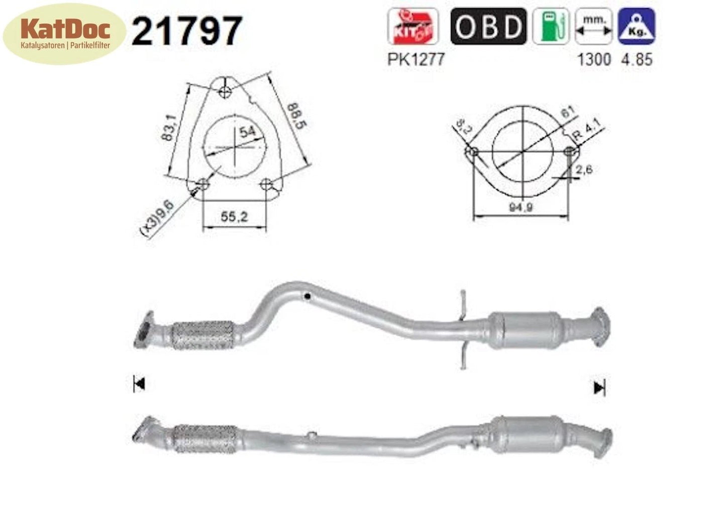 Katalysator für Opel Astra J, Zafira Tourer, 1.4, 120/140kW, Euro 5 - KatDoc