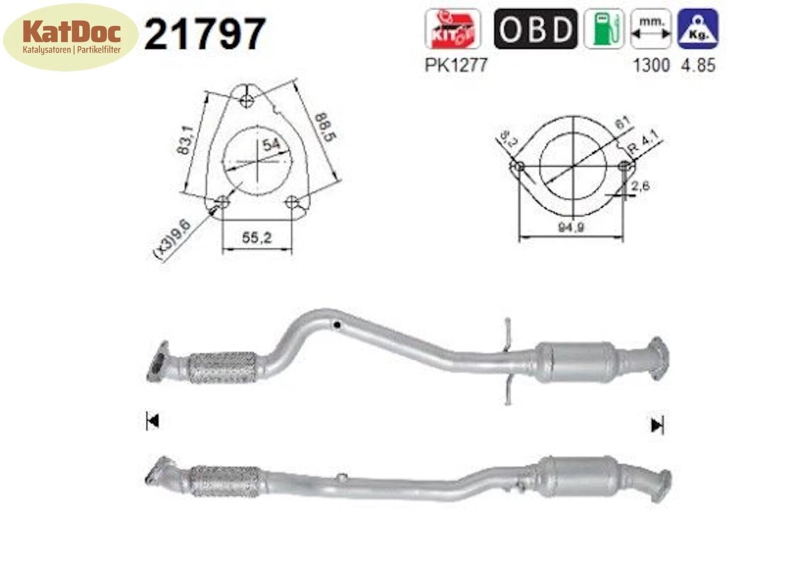 Katalysator für Opel Astra J, Zafira Tourer, 1.4, 120/140kW, Euro 5 - KatDoc