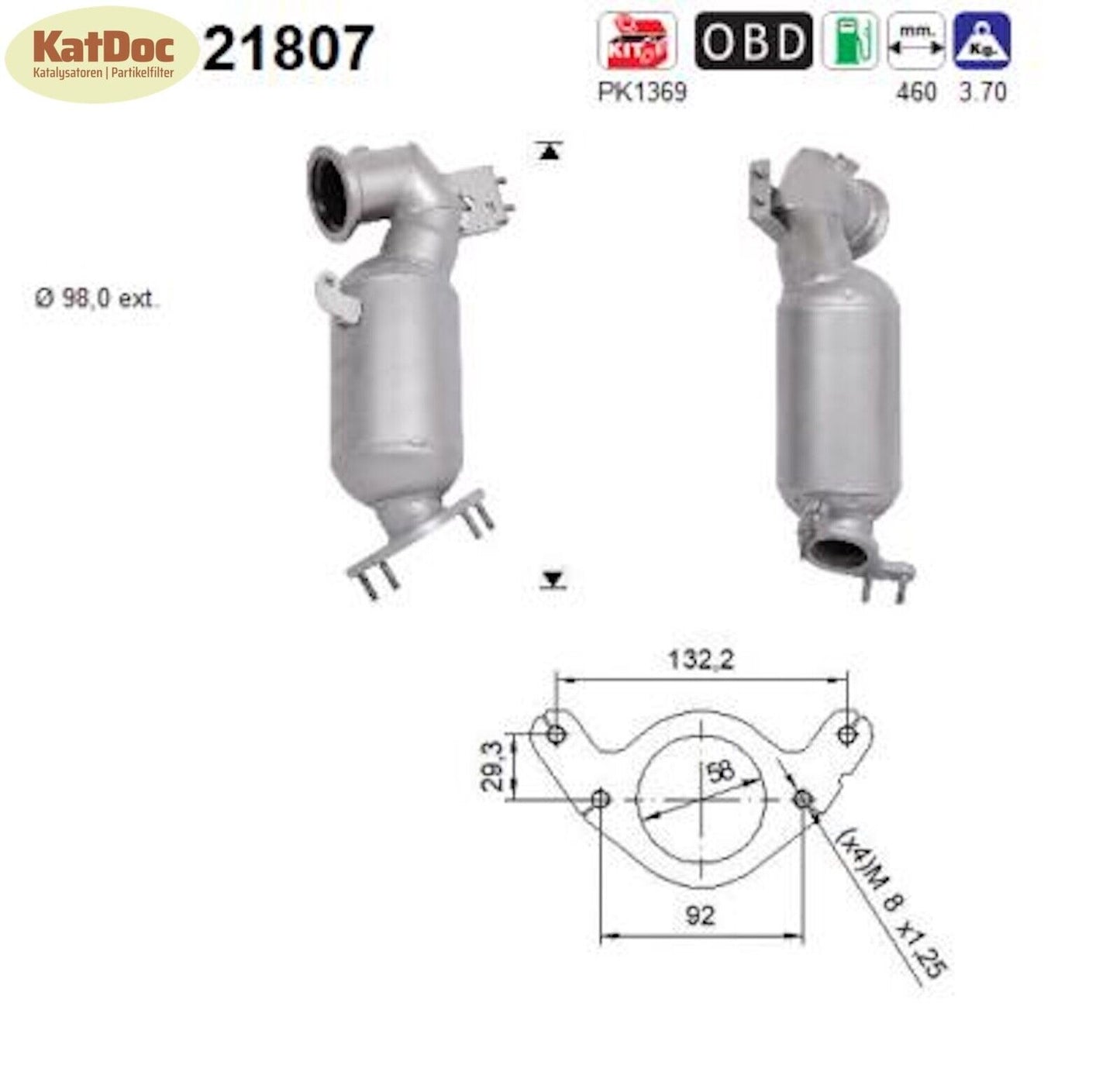 Katalysator für Opel Insignia B, 1.5 103/121kW, Euro 6 - KatDoc