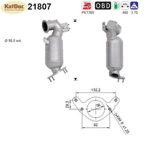 Katalysator für Opel Insignia B, 1.5 103/121kW, Euro 6 - KatDoc