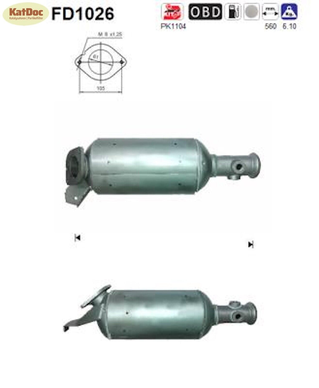 Ruß - Partikelfilter für Nissan Interstar, Opel Movano, Renault Master, Euro 4 - KatDoc