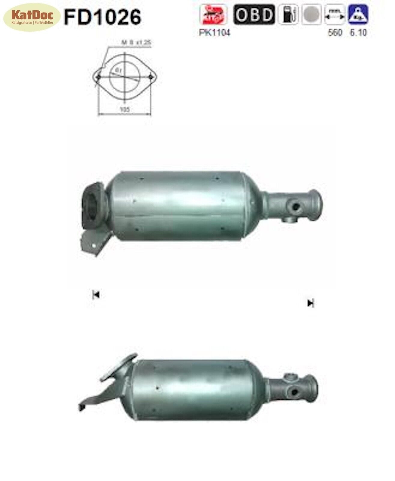 Ruß - Partikelfilter für Nissan Interstar, Opel Movano, Renault Master, Euro 4 - KatDoc