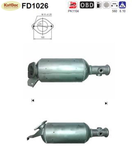Ruß - Partikelfilter für Nissan Interstar, Opel Movano, Renault Master, Euro 4 - KatDoc