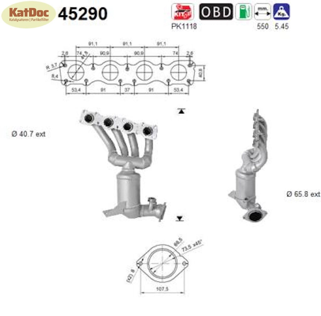 Katalysator für BMW 1er und 3er, Euro 4&5 - KatDoc