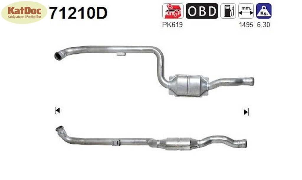Katalysator für Mercedes E - Klasse (W/S211) E200/220 CDI, 2.1, Euro 4 - KatDoc