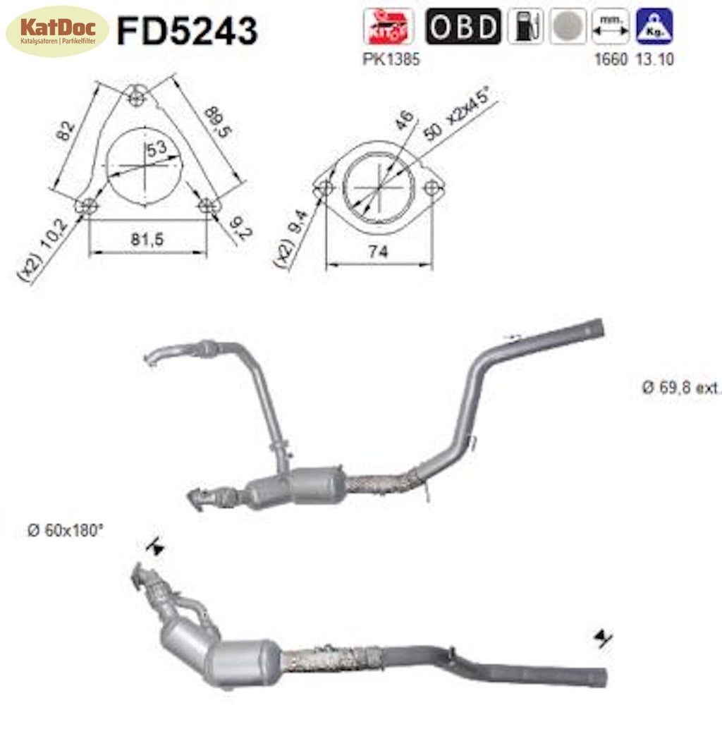 Ruß - Partikelfilter Land Rover, Range Rover/Sport, 3.0, 4x4, TDV6/SDV6,Euro 5 - KatDoc