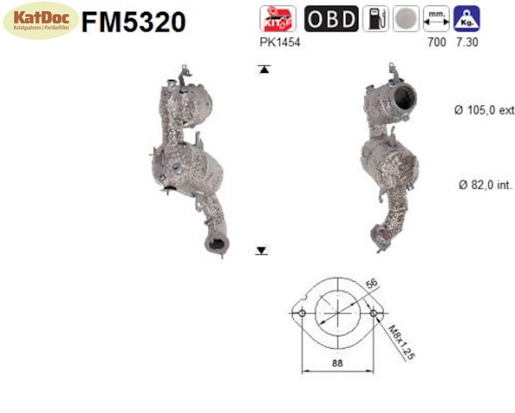 Ruß - Partikelfilter für Alfa Romeo Giulietta, Fiat, Jeep Renegade, 1.6, Euro 6 - KatDoc