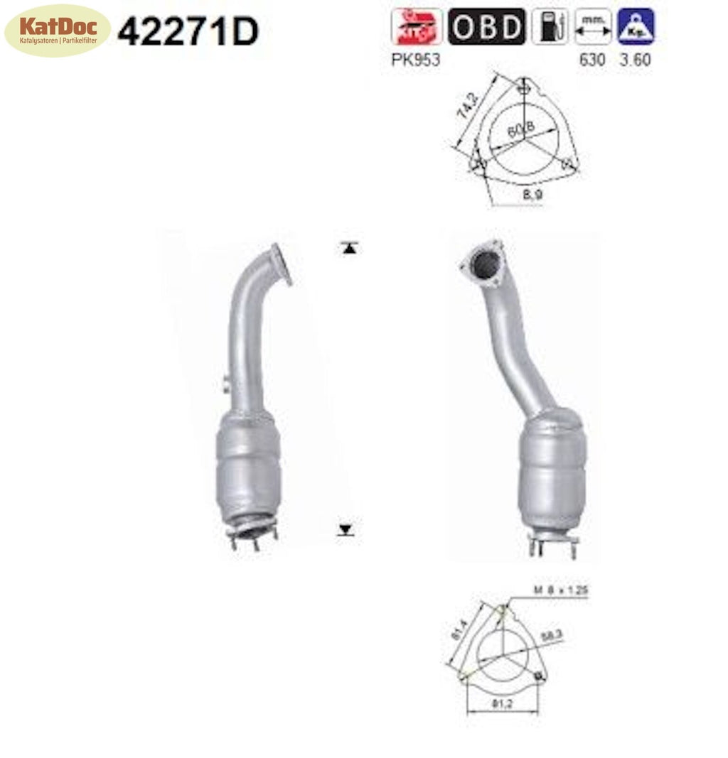 Katalysator Audi A6 C6, 2.7/3.0 TDI, 120/140/155/176kW, Euro 5 - KatDoc
