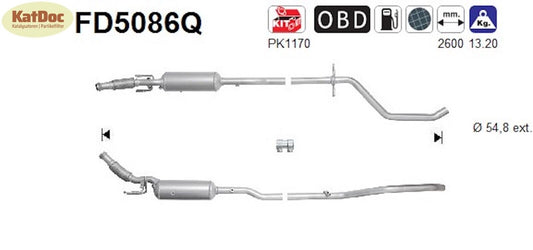 Ruß - Partikelfilter für Citroen C5, Peugeot 407/508, 2.0HDi, Silizium, Euro 5 - KatDoc