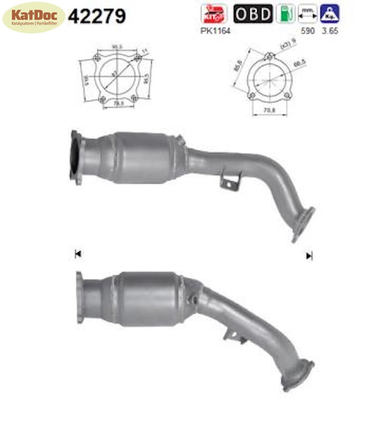 Katalysator für Audi A4/A5, 1.8/2.0 TFSI, Euro 6 - KatDoc
