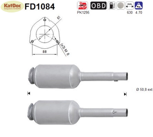 Ruß - Partikelfilter für Alfa Romeo MiTo, Fiat Grande Punto, 1.3, Euro 4 - KatDoc