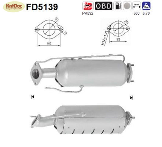 Ruß - Partikelfilter für Hyundai i30, Kia Cee´d/Pro Cee´d, 1.6 CRDi, Euro 4 - KatDoc