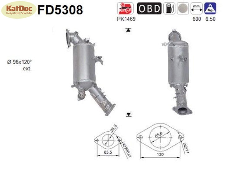 Ruß - Partikelfilter für Jaguar F - Pace/XE/XF, Land Rover Discovery, Euro 6 - KatDoc