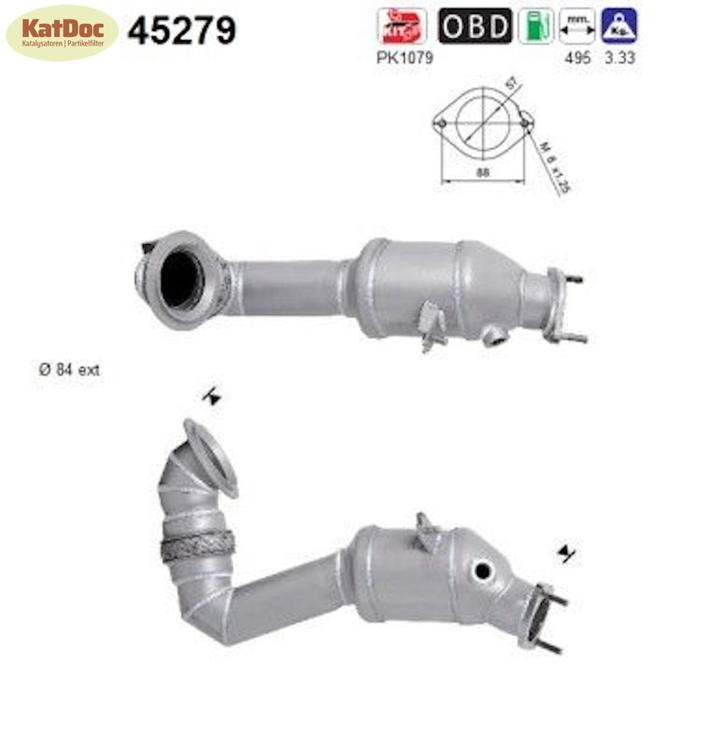 Katalysator BMW 1er/3er E88/E90/E93/E91/E92, 3.0, 225kW, rechts, Euro 4 - KatDoc
