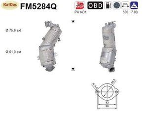 Ruß - Partikelfilter Fiat 500X/Doblo/Fiorino/Qubo/Tipo, 1.3, Silizium, Euro 6 - KatDoc