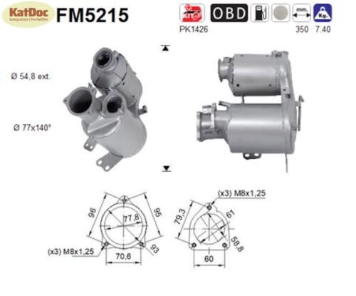Ruß - Partikelfilter für Audi A4/A5/A6/Q5, 2.0 TDI, Euro 6 - KatDoc