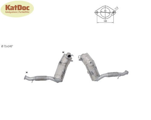 Ruß - Partikelfilter Ford Tourneo Custom, Transit Custom, V362/363, 2.0, Euro 6 - KatDoc