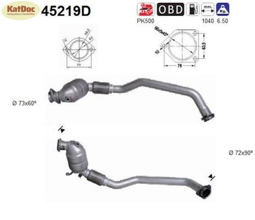 Katalysator BMW 3er E46 318/320d, Cd, 2.0, 85/110kW, Euro 4 - KatDoc