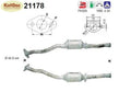 Katalysator für Opel Astra F, 1.4/1.6, 16V, 66/74kW, Euro 1&2 - KatDoc