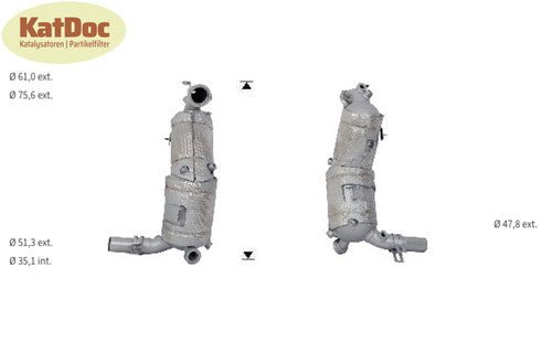 Ruß - Partikelfilter Alfa Romeo Mito,Fiat Tipo/Qubo/Punto/Doblo, Silizium,Euro 6 - KatDoc