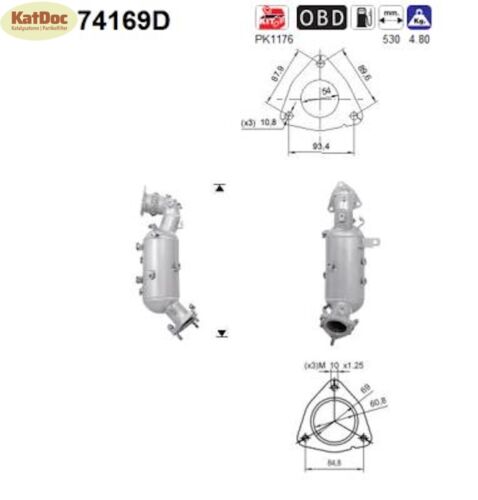 Katalysator Nissan Navara NP300/Pathfinder 3,2.5,dCi,106/126/128/140kW, Euro 5 - KatDoc
