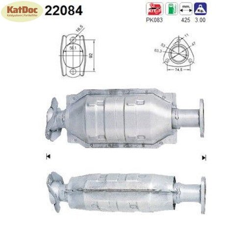 Katalysator Honda Civic V, 1.5/1.6, 74/92kW, Euro 1&2 - KatDoc