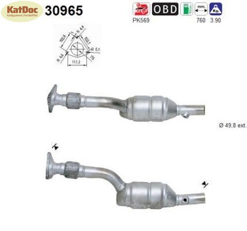 Katalysator Renault Megane/Scenic, 1.6/2.0, 16V, 83/99kW, Euro 3 - KatDoc