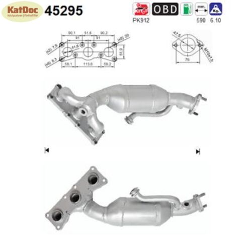 Katalysator für BMW 3er, 3.0, 155/160/200kW, 590mm, Euro 5 - KatDoc