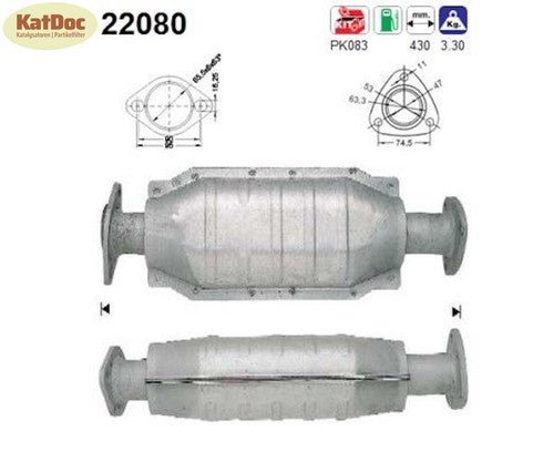 Katalysator Honda Concerto, Rover 200/400, 1.5/1.6, 66/82/83/90kW, Euro 1&2 - KatDoc