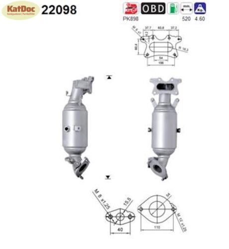 Katalysator für Honda Civic 8, 1.8, 103kW, Euro 4 - KatDoc