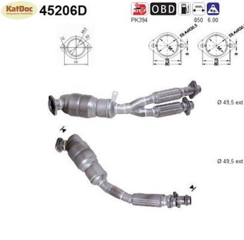 Katalysator BMW 5er E39, 525/530d, 2.5/3.0, 120/135/142kW, Euro 3 - KatDoc