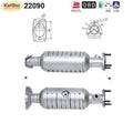 Katalysator Honda HR - V, 1.6 16V, 77/91kW, Euro 3 - KatDoc