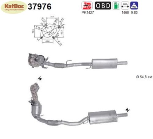 Katalysator Audi A1,Seat Ibiza, Skoda Fabia,VW Polo,110/132/136, 1.4, Euro 5 - KatDoc