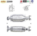 Katalysator Honda CR - V I, 2.0 16V, 4WD, 108kW, Euro 3 - KatDoc